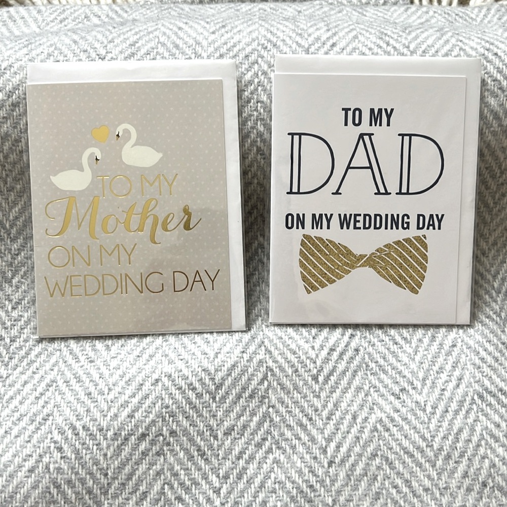 💎NWT! Wedding day cards for mom and dad